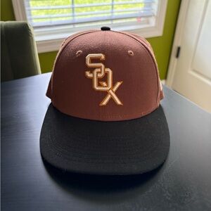 Brown and Black Baseball Cap